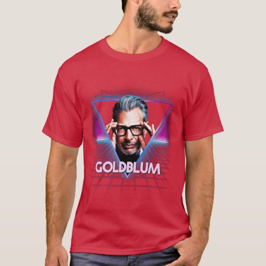 Jeff Goldblum Retro Neon Landscape For 80s Aesthet T-shirt (Voorkant)