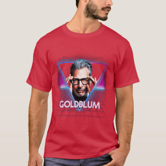 Jeff Goldblum Retro Neon Landschap Voor 80s Esthet T-shirt