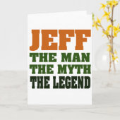 Jeff - het Man, de Myth, de Legende! Kaart (Gele Bloem)