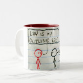 Jeff is Red Tweekleurige Koffiemok (Voorkant links)