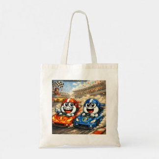Jeff & Jack Fun Tote Tas Kleurrijk Cartoon Ontwerp