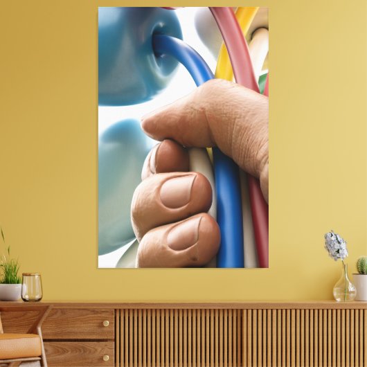 Jeff Koons Sculptuur "Boeket van Tulpen" in Parijs Canvas Afdruk (Insitu (Woonkamer))