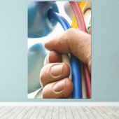 Jeff Koons Sculptuur "Boeket van Tulpen" in Parijs Canvas Afdruk (Insitu (Houten vloer))