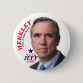 Jeff Merkley voor President Ronde Button 5,7 Cm (Voorkant)