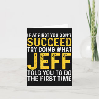 Jeff Naam Als het bij de eerste keer niet lukt Jef Kaart