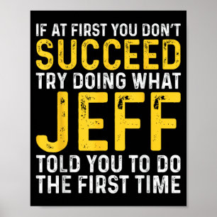 Jeff Naam Als het eerst niet lukt Jeff Geboorte Poster