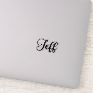 Jeff Name - Handgeschreven kalligrafie Sticker