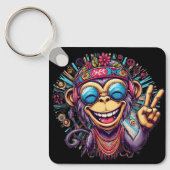 "Jeff the Chill Monkey" Keychain Aluminum Keychain (Voorkant)