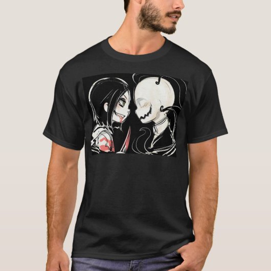 Jeff the Killer Creepypasta Slender man Slenderman T-shirt (Voorkant)