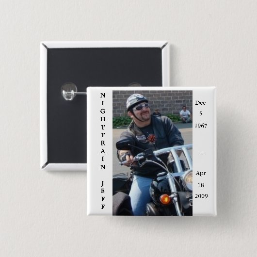 JEFF VIERKANTE BUTTON 5,1 CM (Voorkant /achterkant)