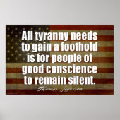 Jefferson: Al wat tirannie nodig heeft... Poster (Voorkant)