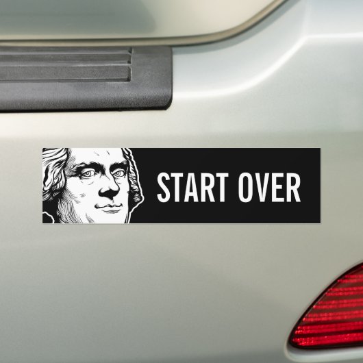 Jefferson begint over Bumpersticker (Op auto)