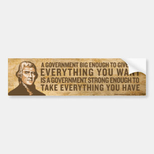 Jefferson Big Government Bumpersticker