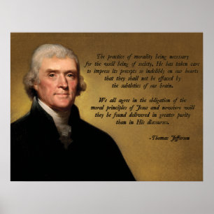 Jefferson Christelijke Morality Poster