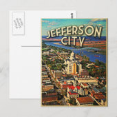 Jefferson City Missouri Briefkaart (Voorkant / Achterkant)