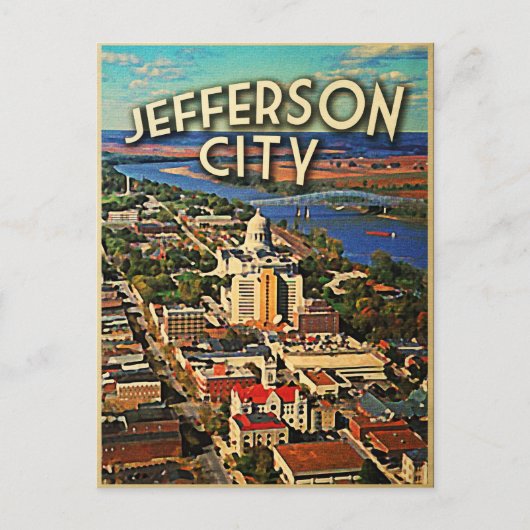Jefferson City Missouri Briefkaart (Voorkant)