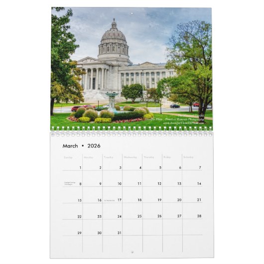 Jefferson City Missouri Calendar Kalender (Mar 2026)