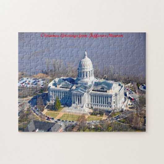 Jefferson City Missouri.Kerstgroeten Legpuzzel (Horizontaal)