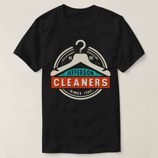 Jefferson Cleaners voor NYC sinds 1968 T-shirt (Design voorkant)