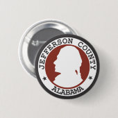 Jefferson county seal ronde button 5,7 cm (Voorkant /achterkant)