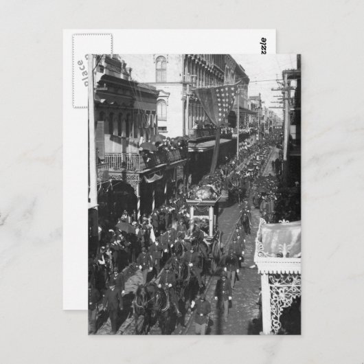 Jefferson Davis begrafenis in New Orleans: 1908 Briefkaart (Voorkant / Achterkant)