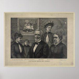 Jefferson Davis en Family Lithografen Print