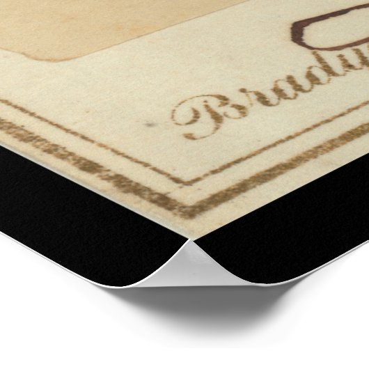 Jefferson Davis Ondertekende Kaart 1860 Poster (Hoek)