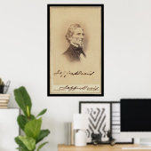 Jefferson Davis Ondertekende Kaart 1860 Poster (Thuiskantoor)