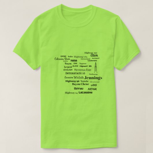 Jefferson Davis Parish Cajun Louisiana Tee Shirt (Design voorkant)