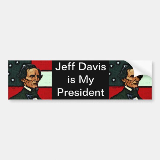 Jefferson Davis, President van de Confederatie Bumpersticker (Voorkant)