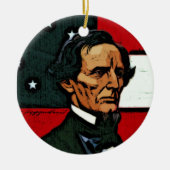 Jefferson Davis, President van de Confederatie Keramisch Ornament (Voorkant)