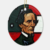 Jefferson Davis, President van de Confederatie Keramisch Ornament (Links)
