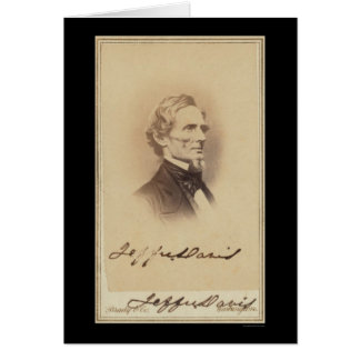 Jefferson Davis Signed Card 1860