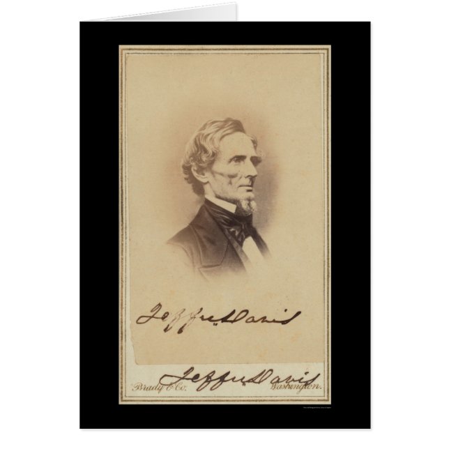 Jefferson Davis Signed Card 1860 (Voorkant)