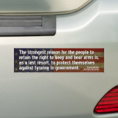 Jefferson: De sterkste reden voor het volk... Bumpersticker (Op auto)