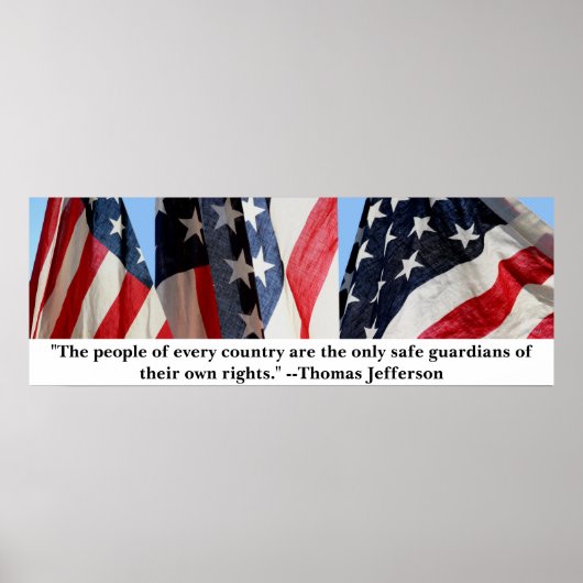 Jefferson en de vlag poster (Voorkant)