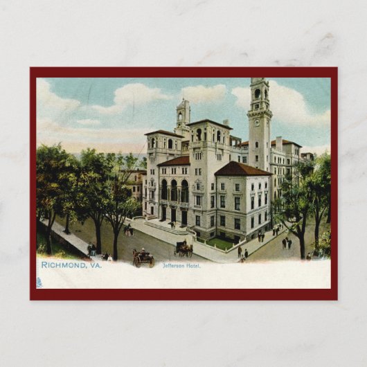 Jefferson Hotel, Richmond, VA  Briefkaart (Voorkant)