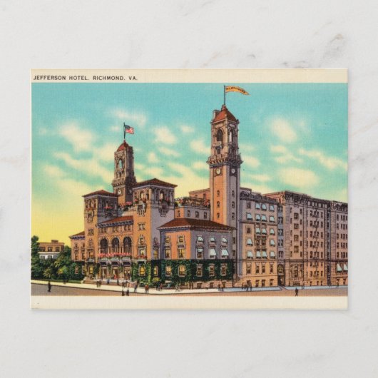 Jefferson Hotel, Richmond, Virginia Briefkaart (Voorkant)