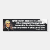 Jefferson: Ik voorspel toekomstig geluk.. Bumpersticker (Voorkant)
