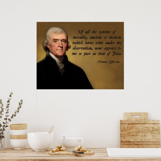 Jefferson Jesus Quote Poster (Keuken)