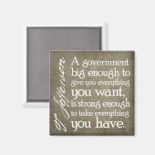 JEFFERSON: Let op de grote overheid Magneet (Voorkant / Achterkant)