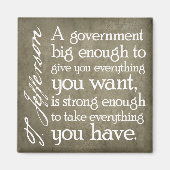 JEFFERSON: Let op de grote overheid Magneet (Voorkant)