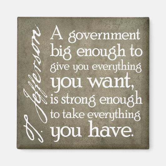 JEFFERSON: Let op de grote overheid Magneet (Voorkant)