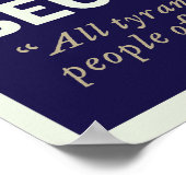 Jefferson Liberty begint met je afdrukken Poster (Hoek)