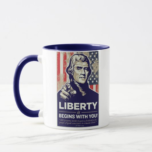 Jefferson Liberty begint met jou! Mok (Links)