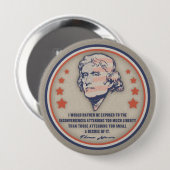 Jefferson Liberty II Ronde Button 4,0 Cm (Voorkant /achterkant)