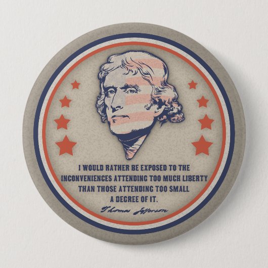 Jefferson Liberty II Ronde Button 4,0 Cm (Voorkant)