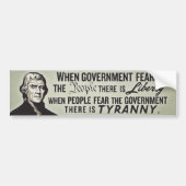 Jefferson Liberty Quote Bumpersticker (Voorkant)