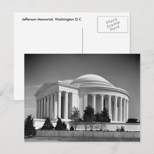 Jefferson Memorial Briefkaart (Voorkant / Achterkant)