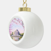 Jefferson Memorial Cherry Blossoms Keramische Bal Ornament (Rechts)